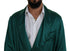 Dolce & Gabbana Green Silk Waist Belt Robe Sleepwear